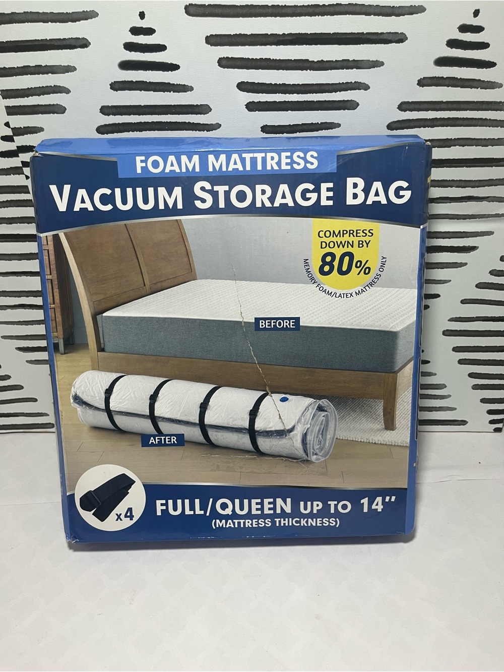 Vacuum Storage Bag for Foam Mattresses - Full/Queen, White